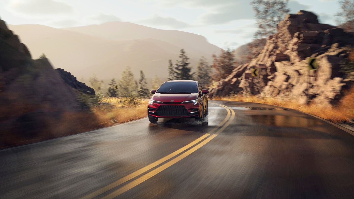 Toyota vehicle driving near Spokane WA