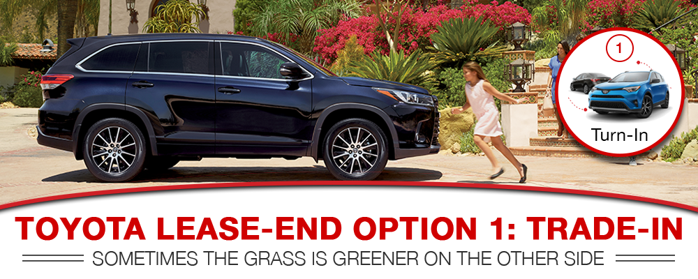Learn about your Trade-in Lease-End Option Trade-In your current Toyota lease for a new one