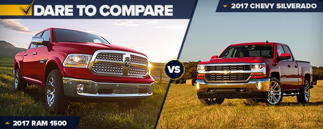 Dare to Compare 2017 RAM 1500 vs. Silverado 1500