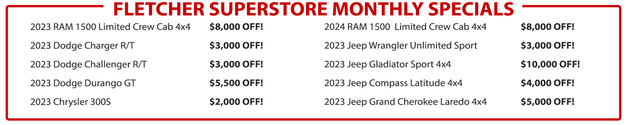 Fletcher Superstore - Green Tag Specials Board Red - September.png