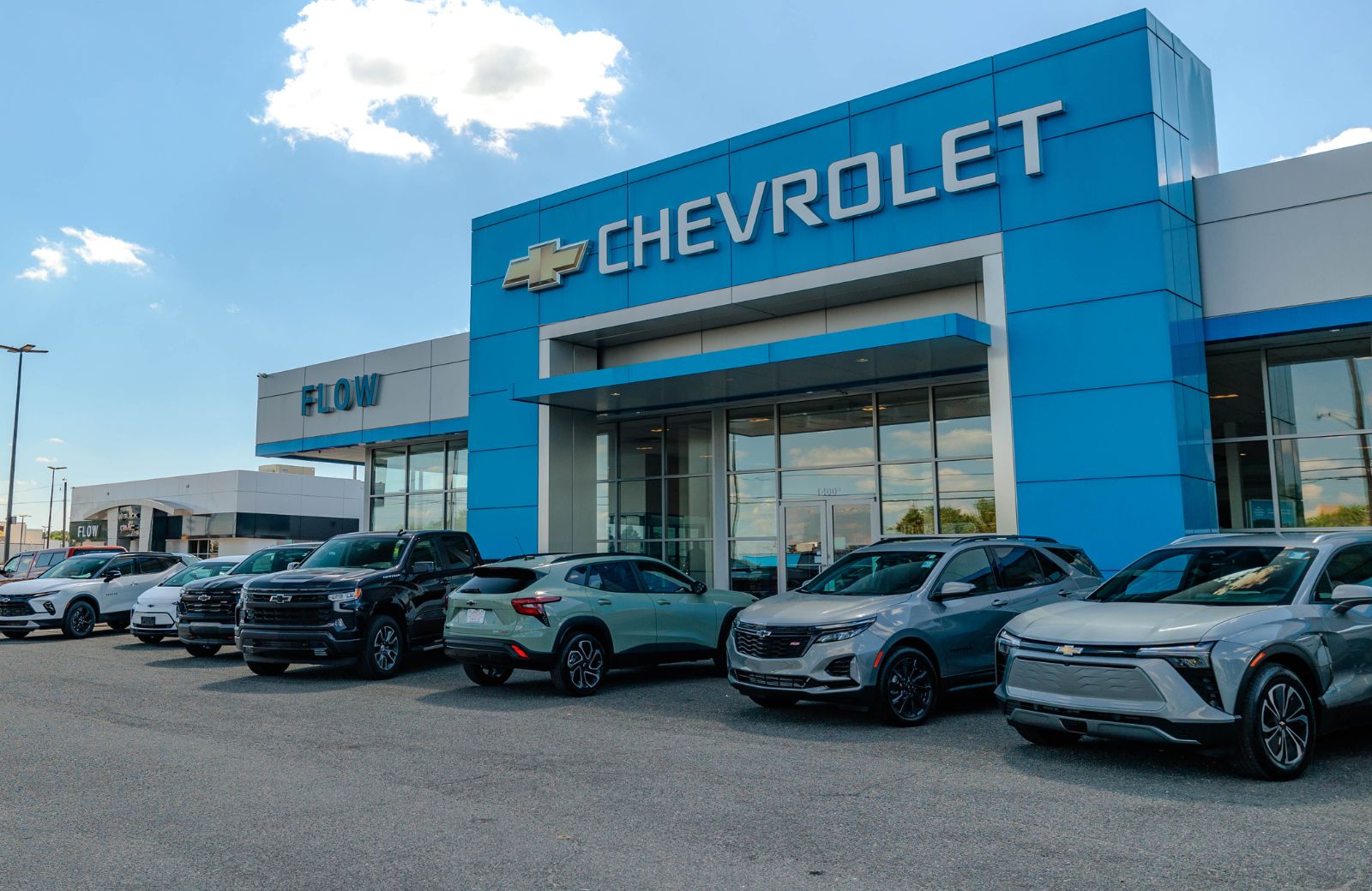 flow-chevrolet-buick-gmc-winston-salem.jpg Outside aerial view of Flow Chevrolet Buick GMC dealership in Winston-Salem, NC