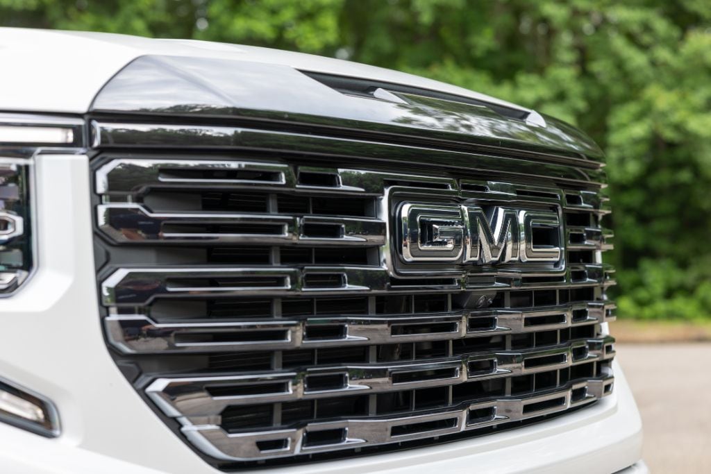 2024-gmc-sierra-1500-front-grille.jpg Front grille of GMC Sierra 1500 for sale in Greensboro