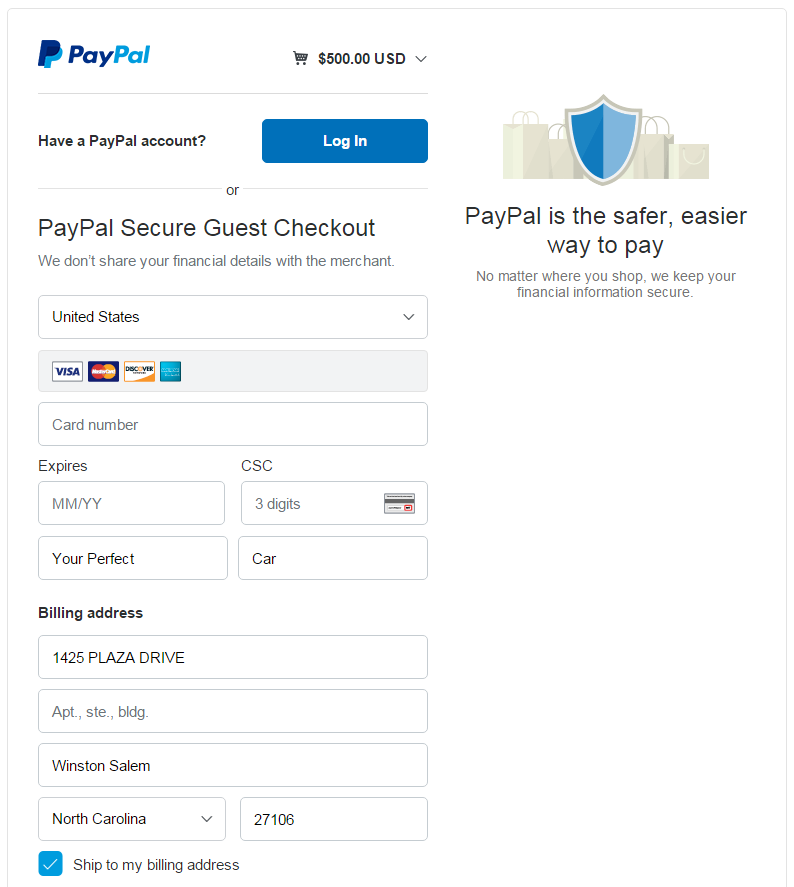 PayPal Reserve a Car Checkout.PNG