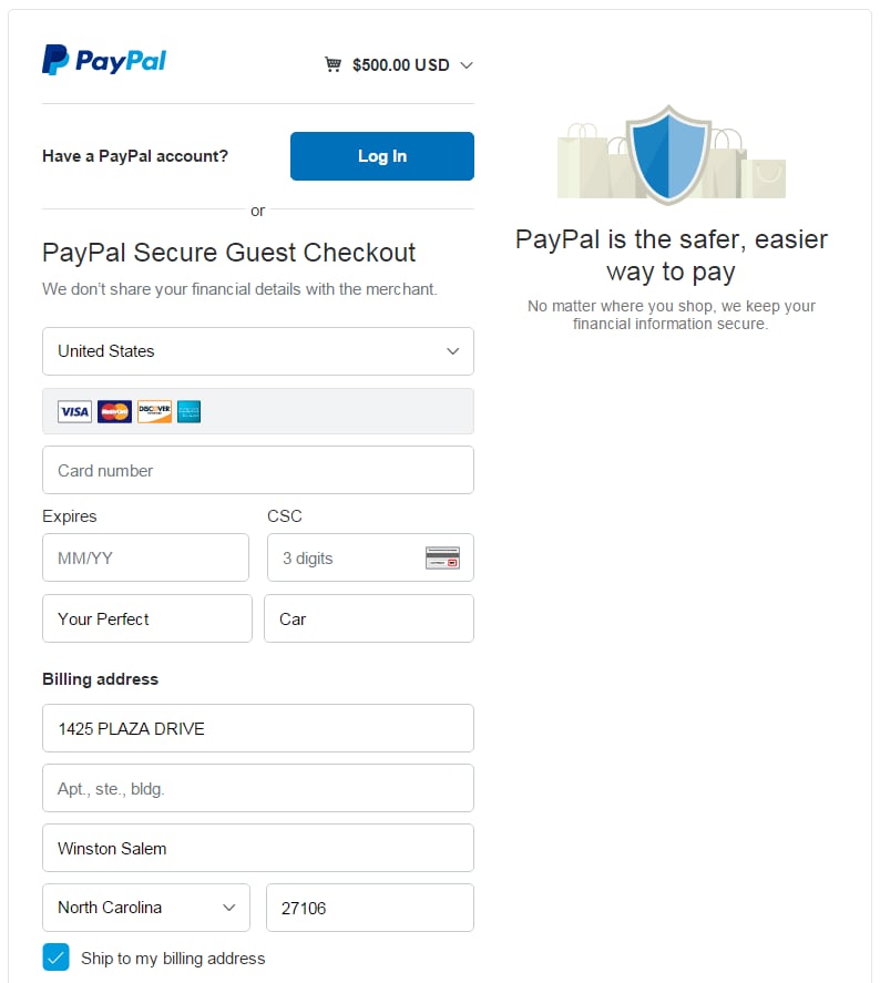 PayPal Reserve a Car Checkout.PNG