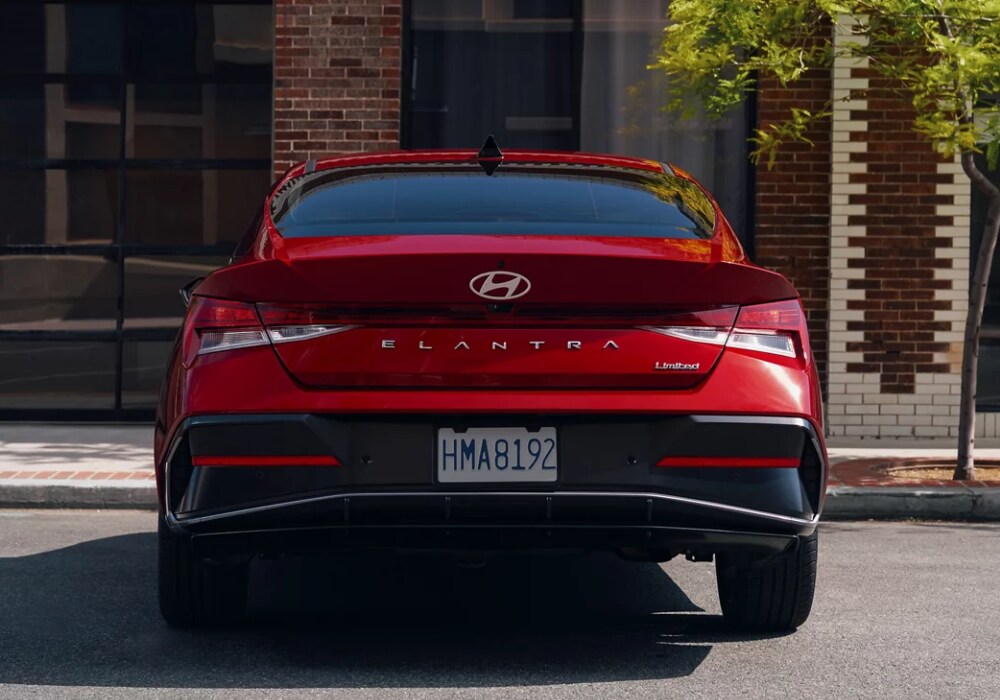 2024-hyundai-elantra.png Rear shot of a Red 2024 Hyundai Elantra for sale