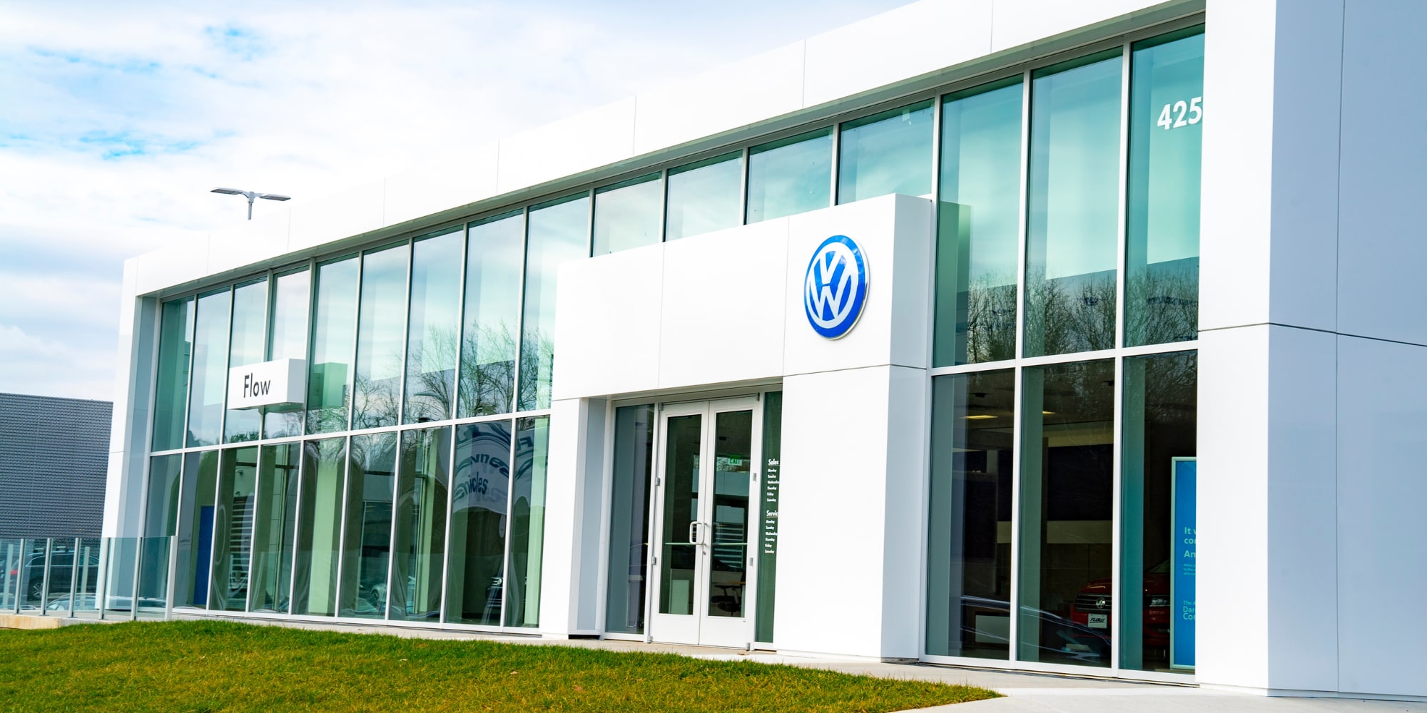 VW_Winston_Salem_Storefront.png Storefront of Flow Volkswagen dealership in Winston Salem, NC. Located near Kernersville, Clemmons, and Statesville.