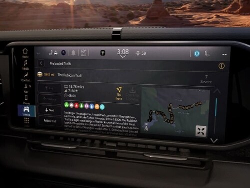 2026 Gladiator view of touchscreen showing navigation