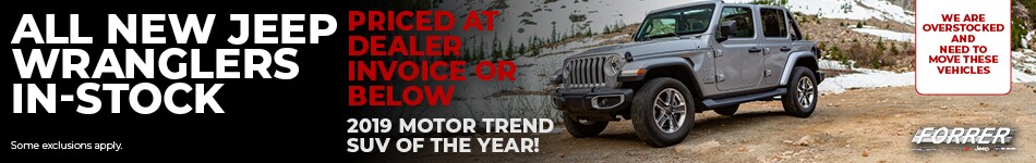 Dealer Invoice Pricing Jeep Wranglers at Forrer Chrysler Dodge Jeep Ram