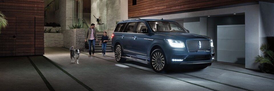 New Lincoln Navigator Reserve SUV With Headlights On
