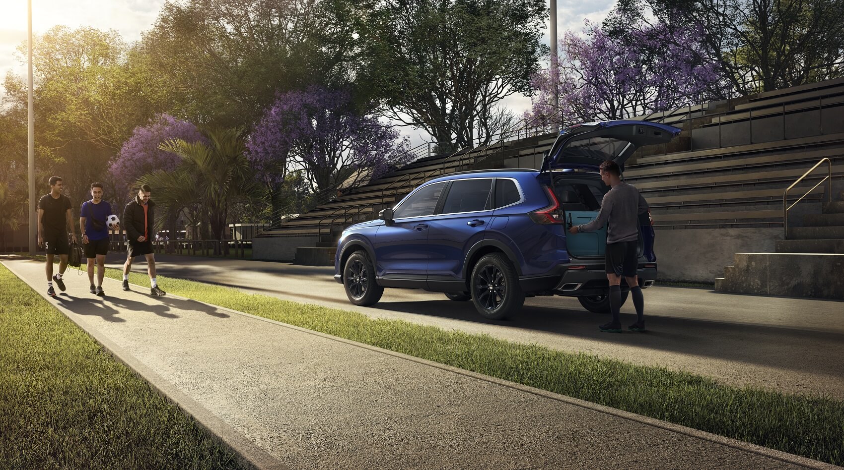 New Honda SUV Near a Sports Field
