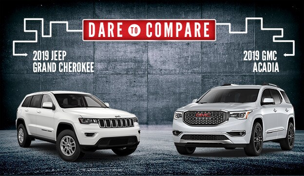 2019 Jeep Grand Cherokee vs 2019 GMC Acadia 2019 Jeep Grand Cherokee vs 2019 GMC Acadia