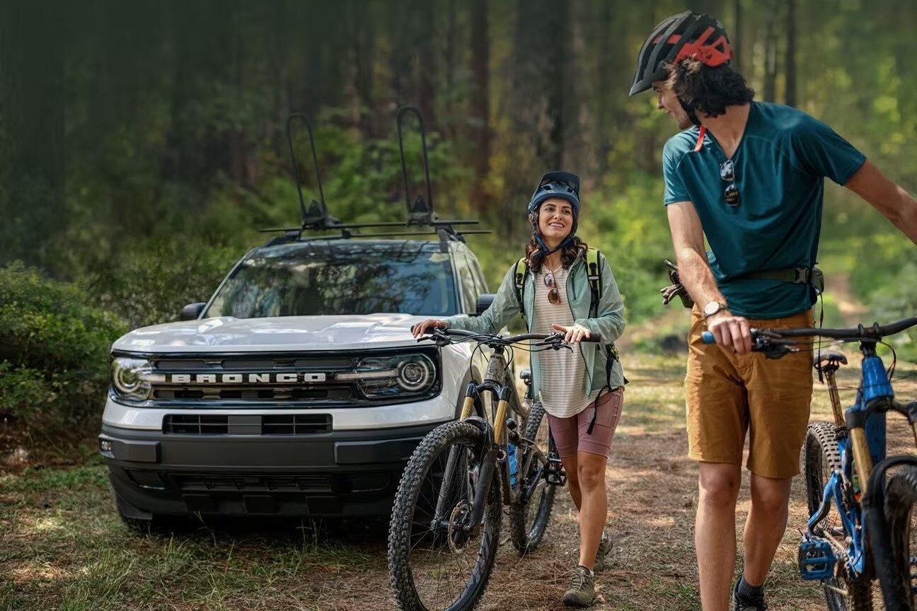 2024 Ford Bronco® Sport SUV ready for outdoor adventures with bikes and kayaks
