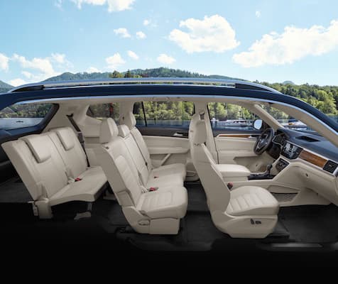 2019 Volkswagen Atlas Interior The seating arrangement int he 2019 Volkswagen Atlas