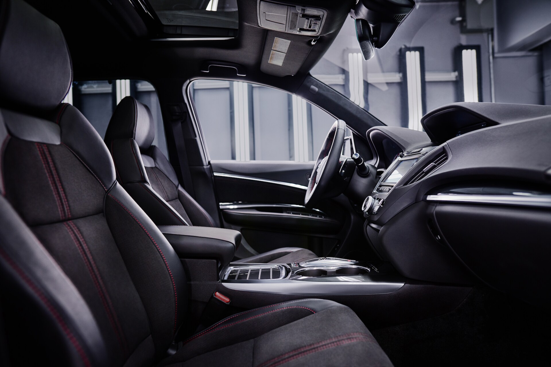 Comparison of the 2020 Acura MDX & 2020 Toyota Highlander at Acura Hunt Valley | Black leather 2020 Acura MDX Interior