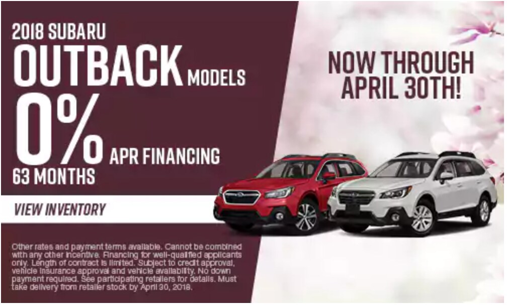 April Outback 0% Offer