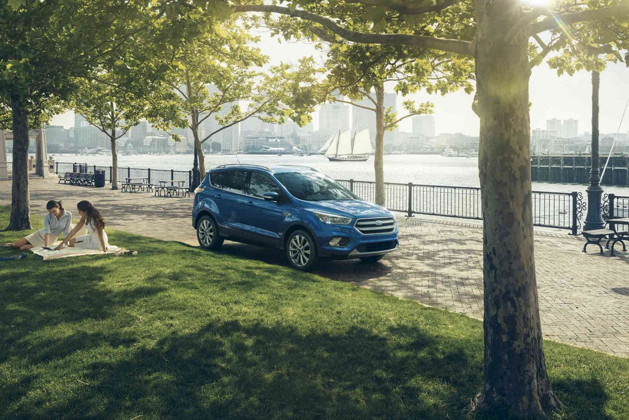New 2018 Ford Escape SUV for Sale in Colquitt, Georgia.jpeg New Blue 2018 Ford Escape at a Sunny Park Next to a Lake