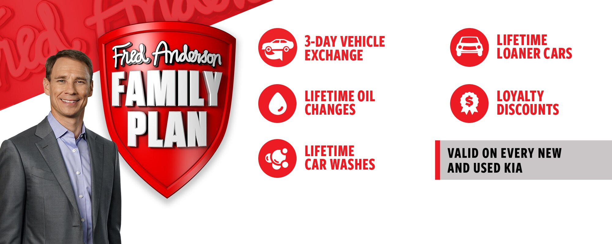 The Family Plan at Fred Anderson Kia of Raleigh, NC Valid on every new and used Kia!