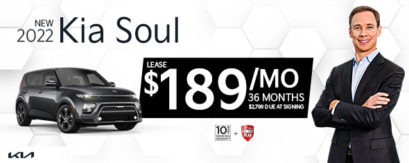 New 2022 Kia Soul Lease $189 per month for 36 months $2,799 due at signing