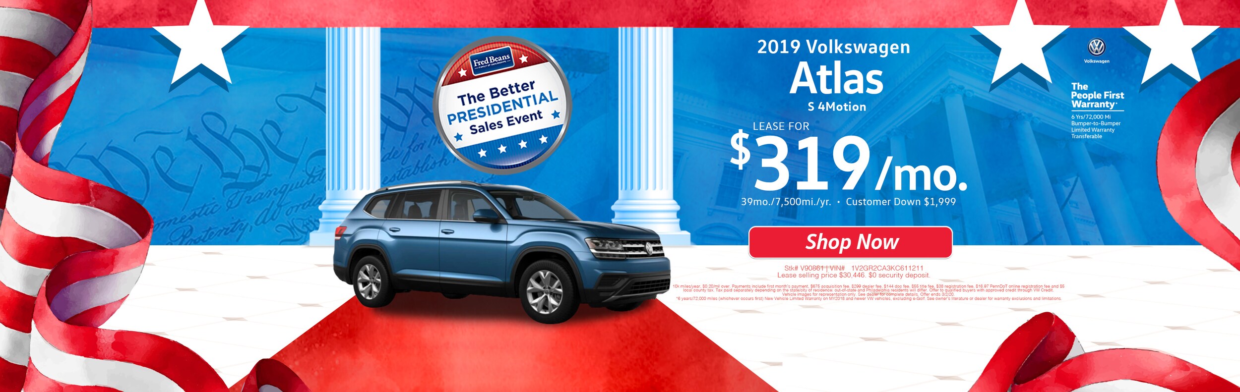 Fred Beans VW of Doylestown Better Presidential Sales Event
