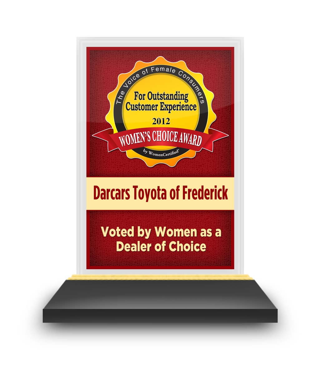Womens Choice Award DARCARS Toyota of Frederick