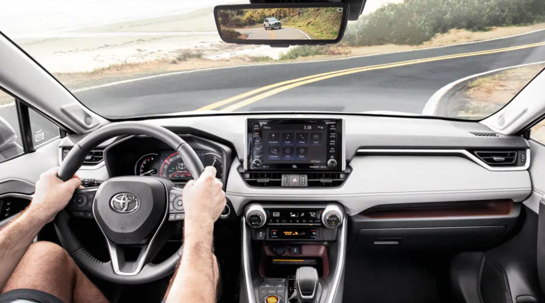 Interior of 2021 Toyota RAV4 Near Houston, TX