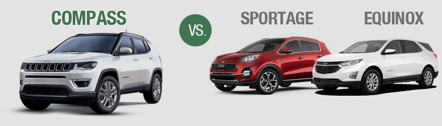 2020 Jeep Compass Comparison vs Kia Sportage vs Chevy Equinox