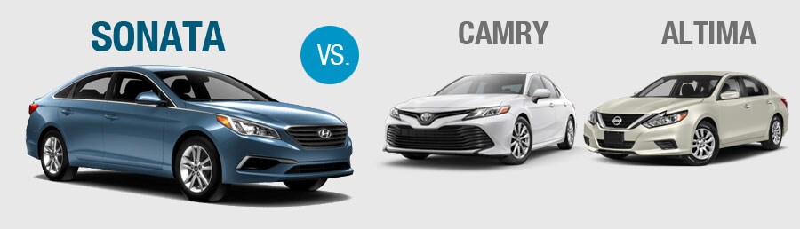 2018 Hyundai Sonata vs Toyota Camry vs Nissan Altima