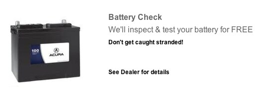 Acura Battery Check