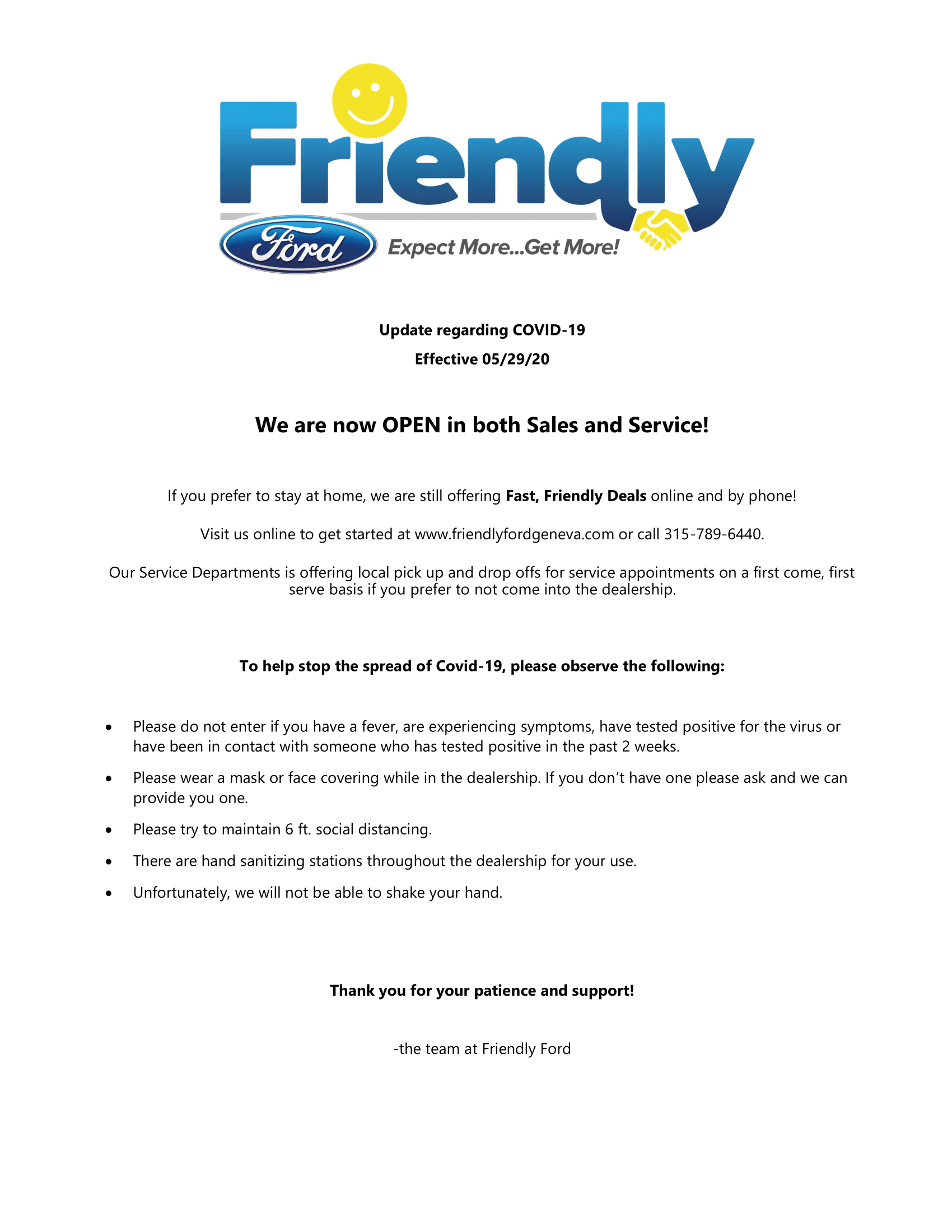 Friendly Ford Geneva_Statement on Covid-19_6.22.20-1.png
