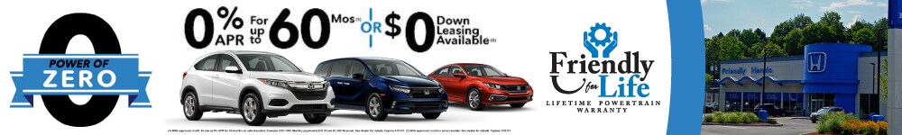 Get the Power of Zero at Friendly Honda!