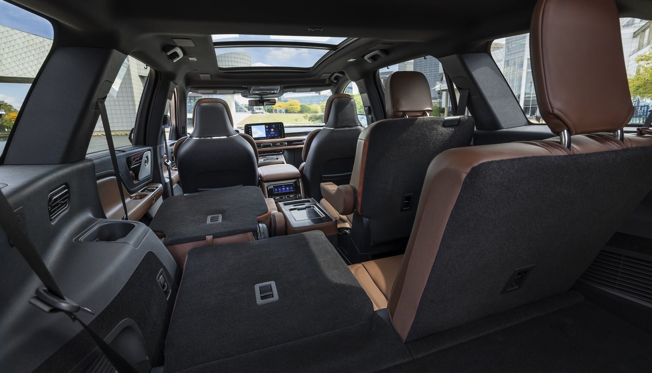 Luxurious interior of the 2026 Lincoln Aviator.