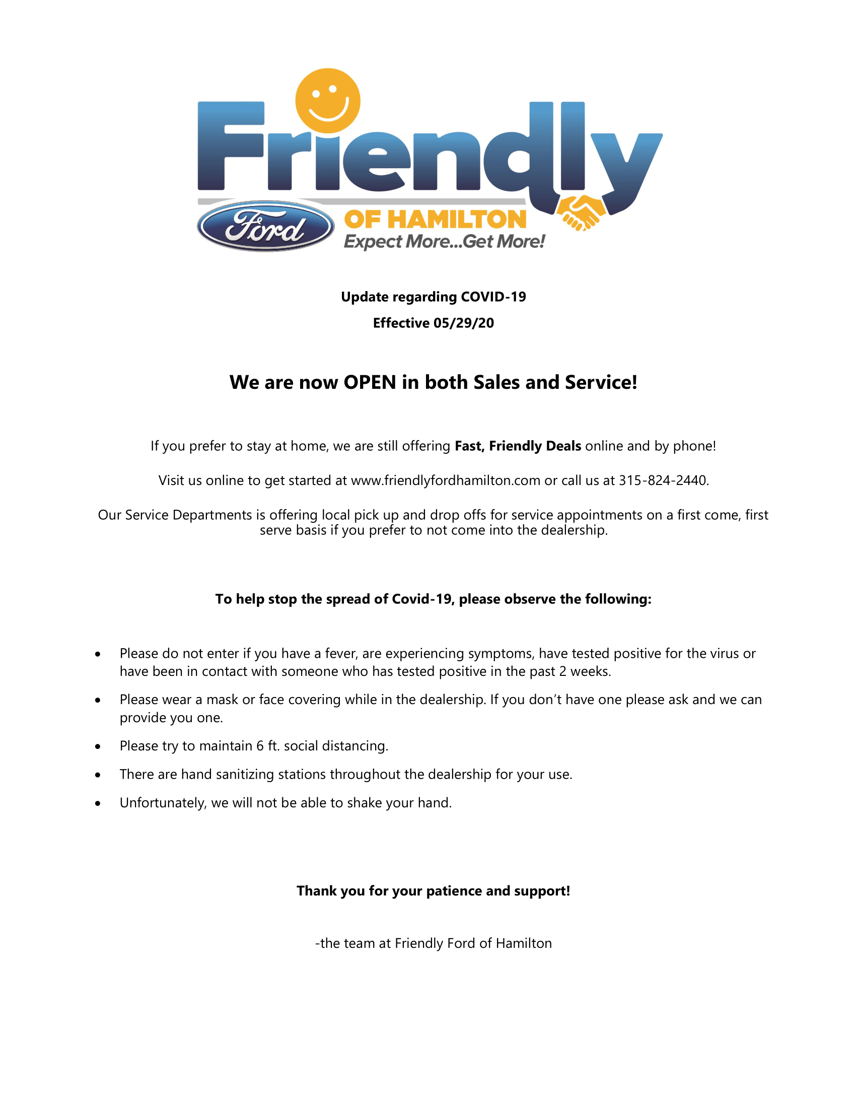 Friendly Ford Hamilton_Statement on Covid-19_6.22.20-1.png