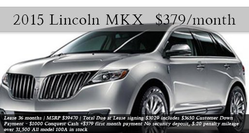 New MKX Special