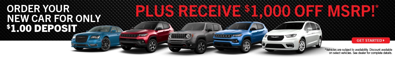 Order Your New Car For Only $1 Deposit