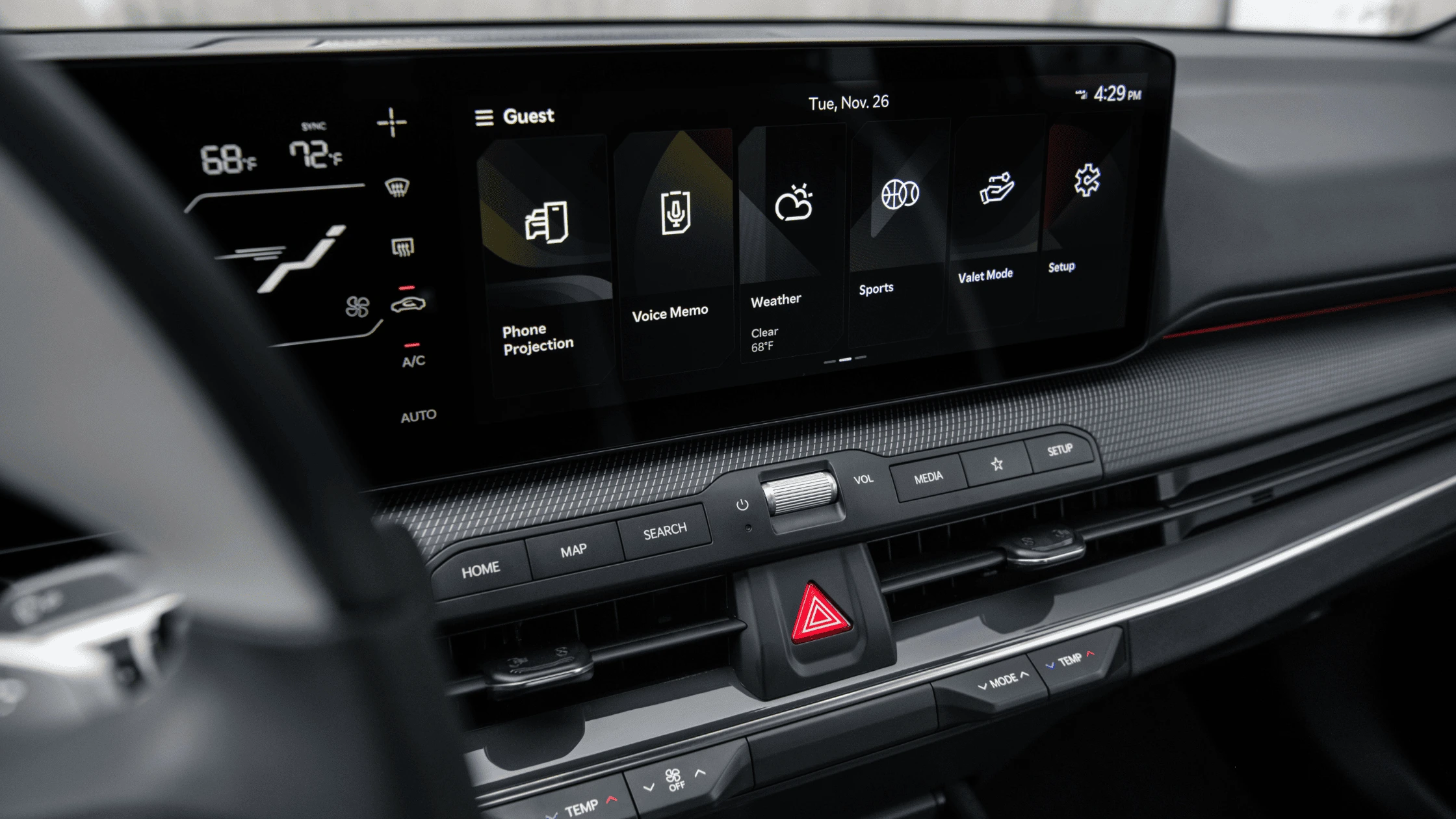 2025 Kia K4 - Technology Integration Designed for Daily Demands 2025 Kia K4 touchscreen with climate and media controls