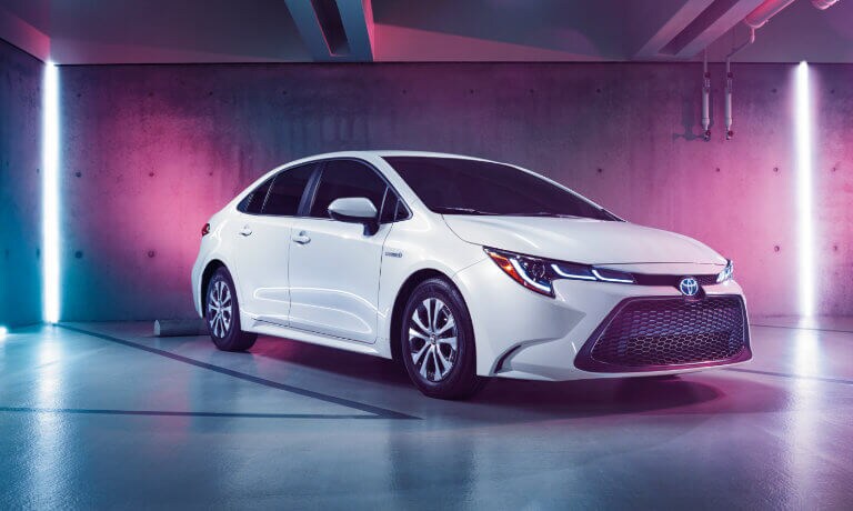 2020 Toyota Corolla exterior in colorful garage