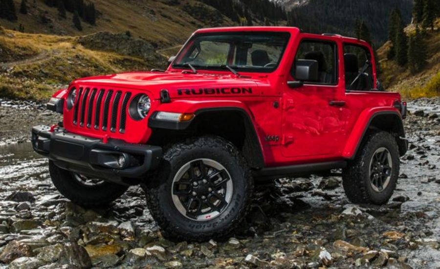 2020 Jeep Wrangler SUV Sport red park on rocky mountainous terrain.jpg