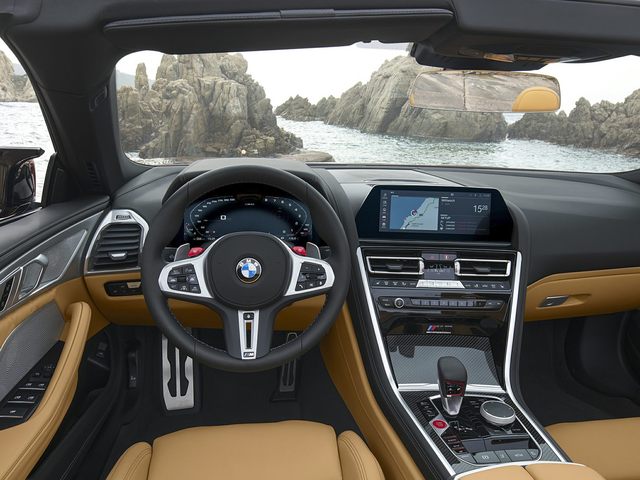 New BMW M8 Convertible Interior Dashboard with Leather Seats