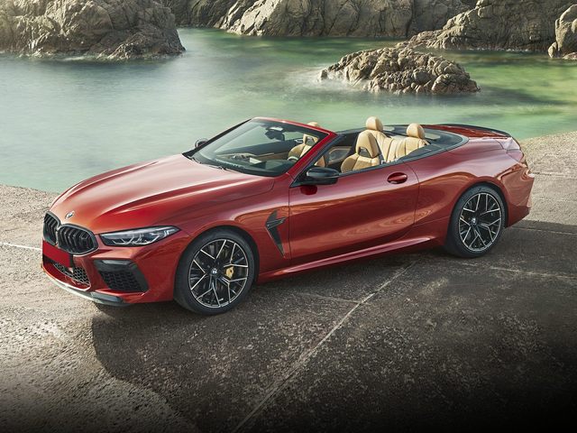 New BMW M8 Convertible Red Front Angle View