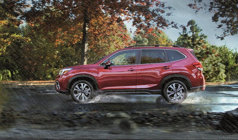 2019_Subaru_Forester_Red_in_Rain