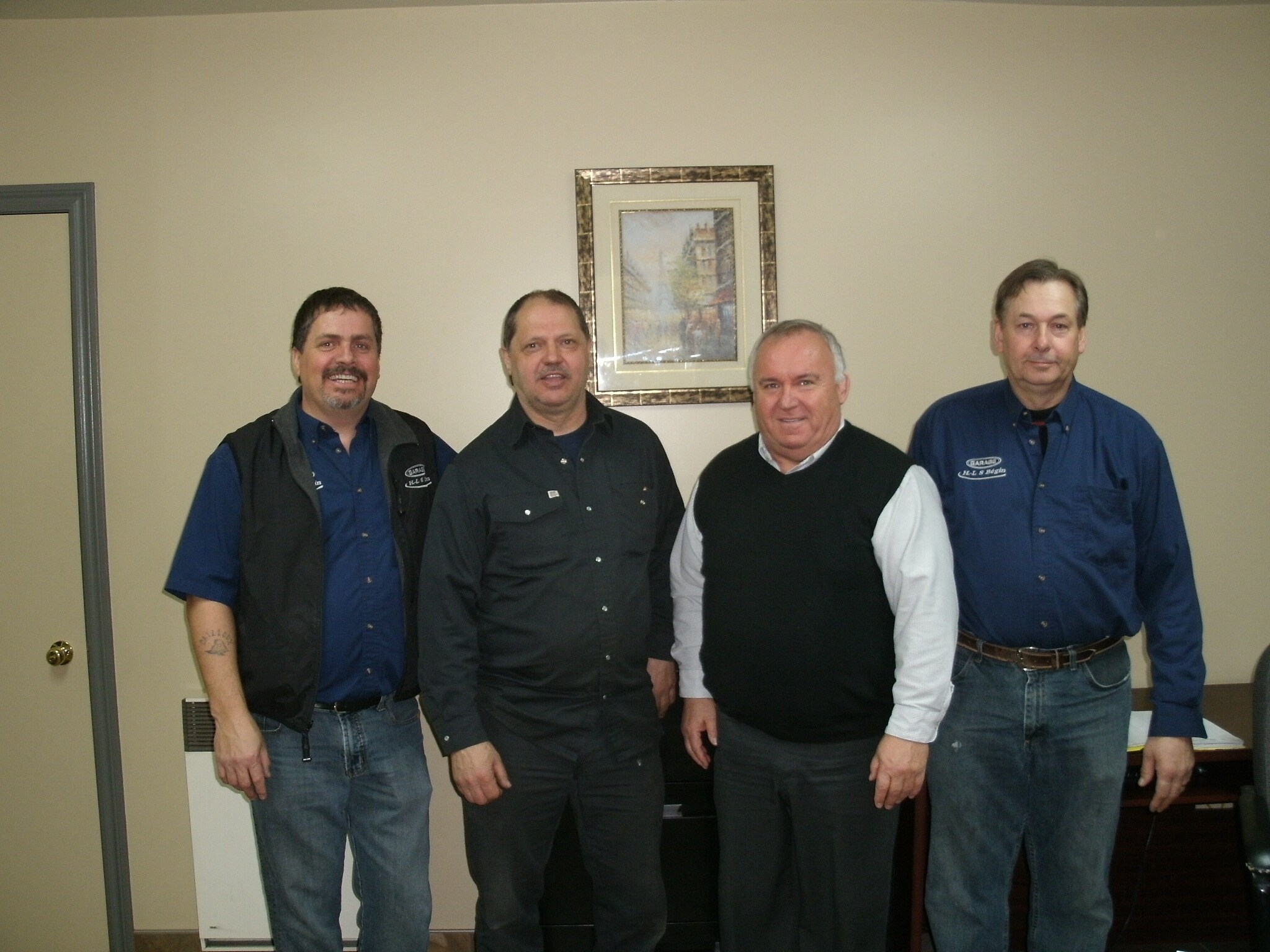 Normand Gilbert, André Mercier, Renald Poulin et Bruno Bégin
