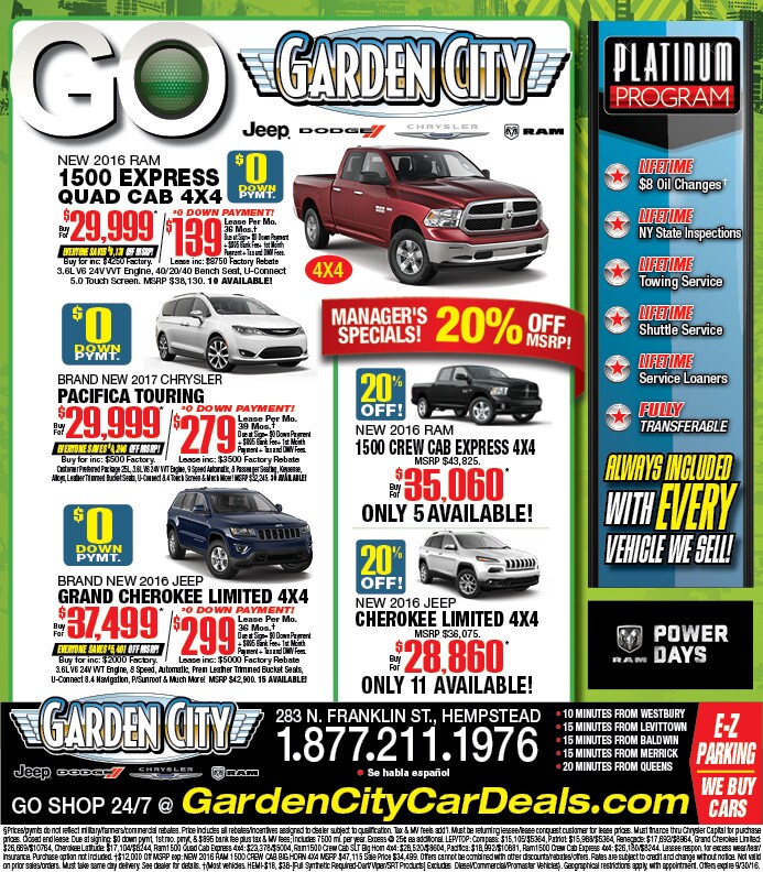 Jeep Chrysler Dodge RAM zero down lease deals at Long Island Jeep Chrysler Dodge RAM Dealer Sept 23 2016 2.jpg