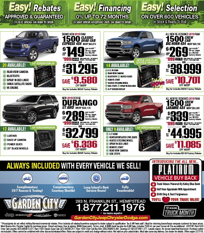 RAM 1500 Dodge Durango lease deals and sale at Long Island Dodge RAM Dealer Feb 15 2019.jpg