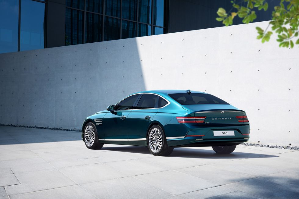 The 2022 Electrified G80 Exudes Luxury from Every Angle. 2022 G80 Electric Rear