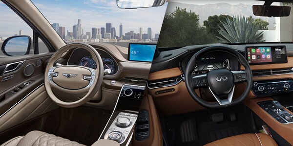 2023 Genesis GV80 and 2023 INFINITI QX60 Interior Comparison 2023 Genesis GV80 vs 2023 INFINITI QX60