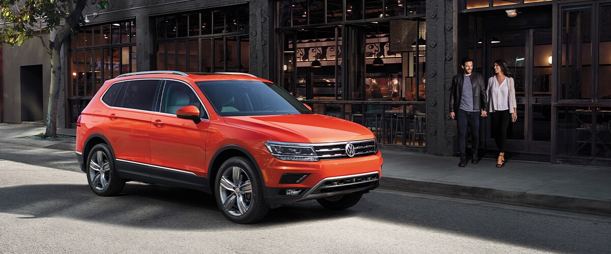 Orange Volkswagen Tiguan