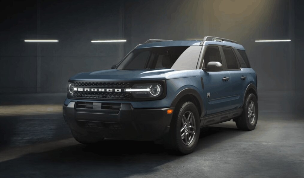 2026 Ford Bronco Sport parked outdoors, showing the SUV's ground clearance and cargo-ready design