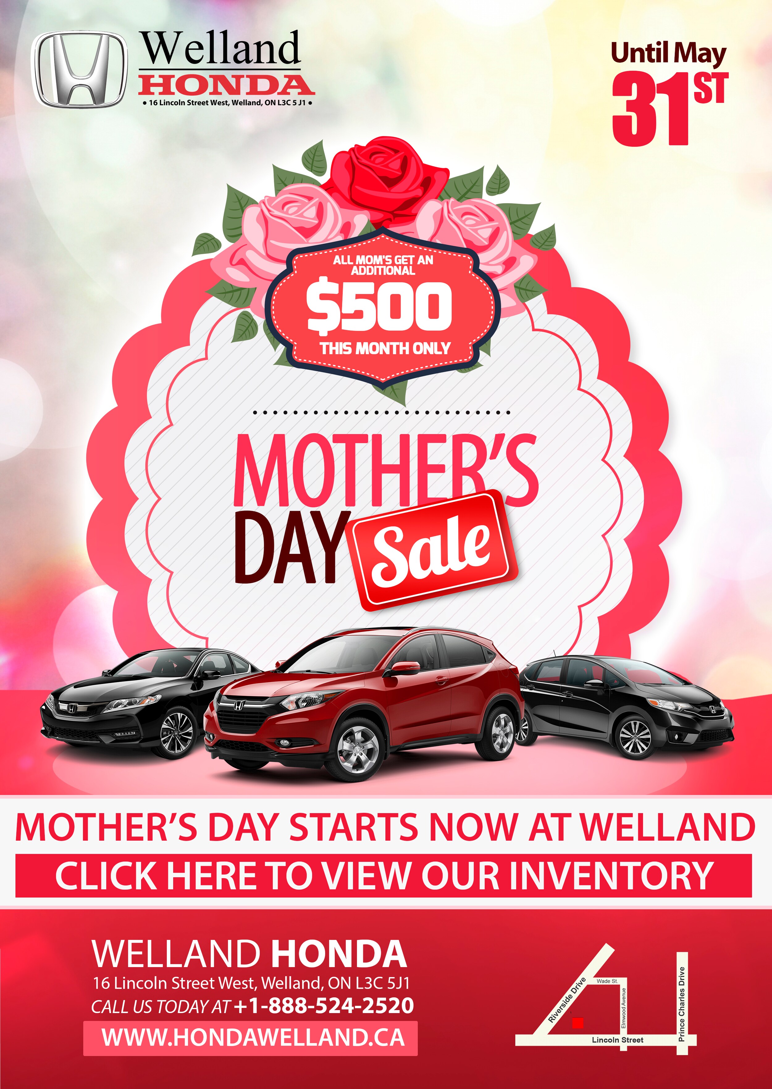 Mother's Day Sales Event May Special Offers At Welland Honda
