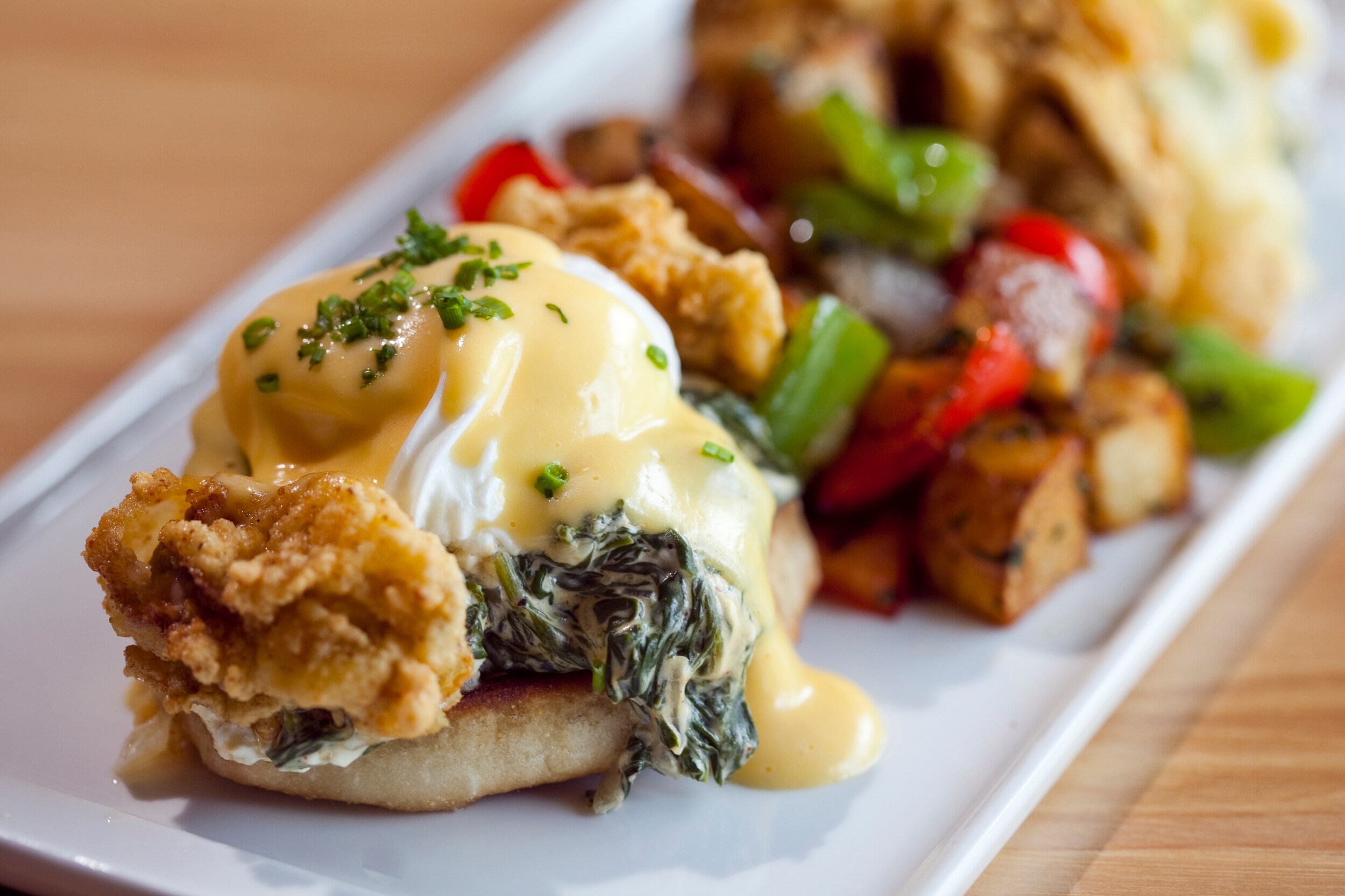 Fried Oyster Eggs Benedict 3 by Heidi Geldhauser.jpg