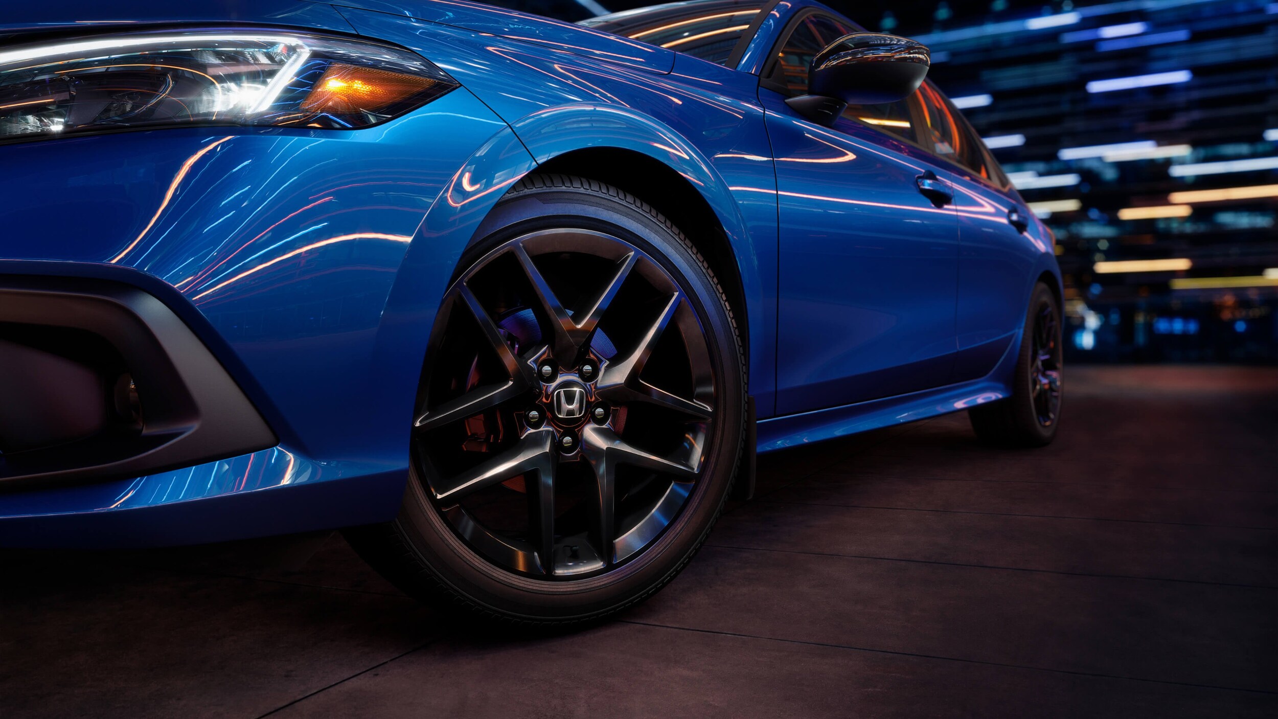 2022 Honda Civic In Blue With low Profile Tires 2022 Honda Civic In Blue With low Profile Tires